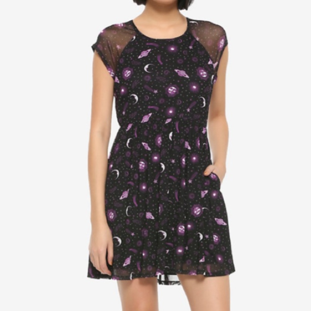 Celestial Mesh Layered Dress Hot‎ Topic Witchy Astronomy